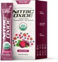 Snap Kosttilskud USDA Organic Beet Root Nitric Oxide Supplement, Understøtter cirkulation og sundt blodtryk allerede inden for normalområdet, 10 Single-Serve Packs, Blandede Berry