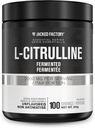 Jacked Factory L- Citrullin - Gæret L Citrullin Pulver, Nitrooxid Booster for øget blodgennemstrømning, Styrke, & Endurance - 100 Serveringer, Unflavored