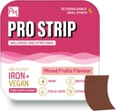 PROSTRIP ® Iron + AB- Fortis ® 14mg tilsat C-vitamin, B1, B2, B6, folinsyre, rødbeder, spinat og tærte Cherry - 30 Oral Vegan Strips - Ingen vand påkrævet - Høj Absorption ved Provis Healthcare