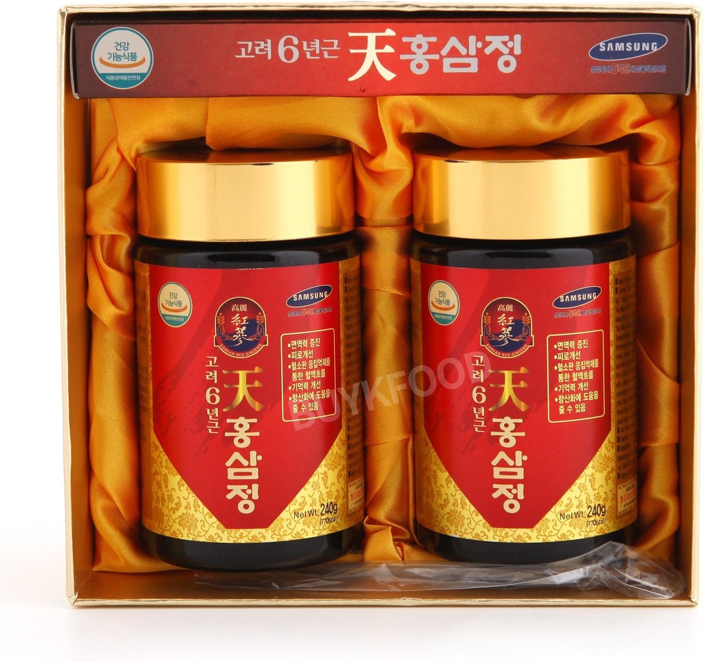 Koreansk 6 år Root Red Ginseng Gold Extract, 240g (8.5oz) X 2ea, Saponin, Panaxs