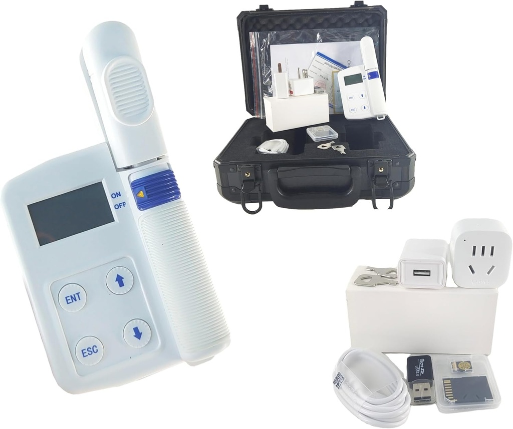 Digital Chlorophyll Indhold Meter Plant Chlorophyll Nitrogen Indhold Bladtemperatur Tester med måleområde 0,0- 99.99SPAD Nitrogen 0,0- 99.99mg / g Temperatur -10- 99.9