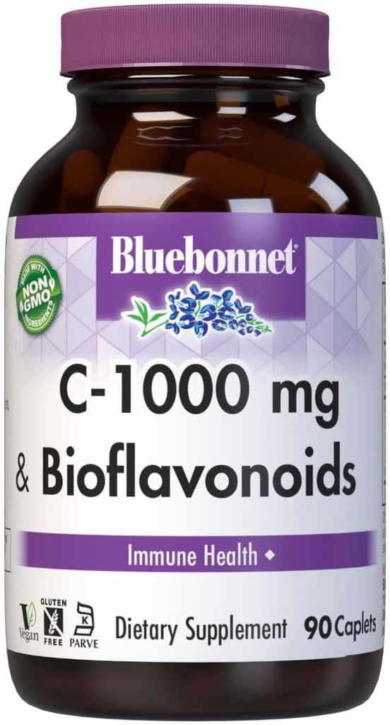 BlueBonnet Vitamin C 1000 mg Plus Bioflavonoider Kapsler, 90 Tæl