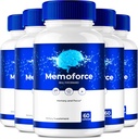 Memoforce Brain, Memoforce Pills, Memoforce Anmeldelser, Memoforce Supplement, Memoforce Capsules Advanced Formel for Memory & Focus - Maximum Stront - Brain Health Support (5 Pack)