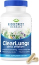 RidgeCrest Herbals ClearLungs Extra Strength, Natural Lung, Nasal Health Formel, Bronchial, Luftveje, Sinus, Mucus Support (60 Caps, 30 Serv)