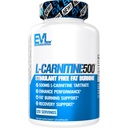 EVL L- Carnitin supplement til vægttab støtte - L carnitin 500mg kost piller til vægttab Lean muskelvækst og fedt forbrænding støtte med Stimulant Free L tartrate - 120 Servere