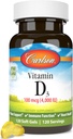 Carlson - D3- vitamin, 4000 IE (100 mcg), D- vitamintilskud, ben- og immunsundhed, kollecalciferol supplement, gluten frie D- vitaminkapsler, 120 Softgels