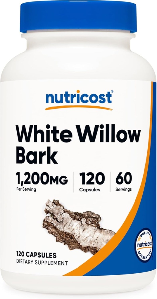 Nutricost White Willow Bark kapsler (1200 mg per servering) 120 kapsler - 60 Servering