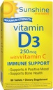 Sunshine D-vitamin 10.000 IE, sunde og stærke knogler, 30 Servere