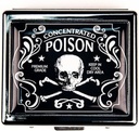 Koncentreret Poison 7 dage forkromet skinnende sølv pill Organizer med spejl indeni har 8 separate kompartmenter rektangel 7 dage pill boks pill sag