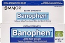 MAJOR Extra Strength Banophen - Anti- Itch Cream - tematisk analytisk hudbeskytter - Hjælper lindring kløer fra Insect Bites og hudirritationer - 1 Oz. (1 pakke)