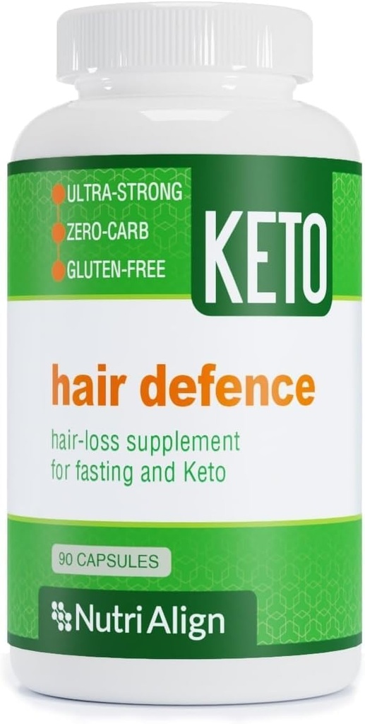Nutrity- Justér hårforsvar Biotin Complex for Keto og fastende • 124; 90 Kapsler • 124; Høj styrke Hårvækst • Biotin - 2500mcg Biotin per Capsule • 124; A-vitamin, folinsyre & calcium