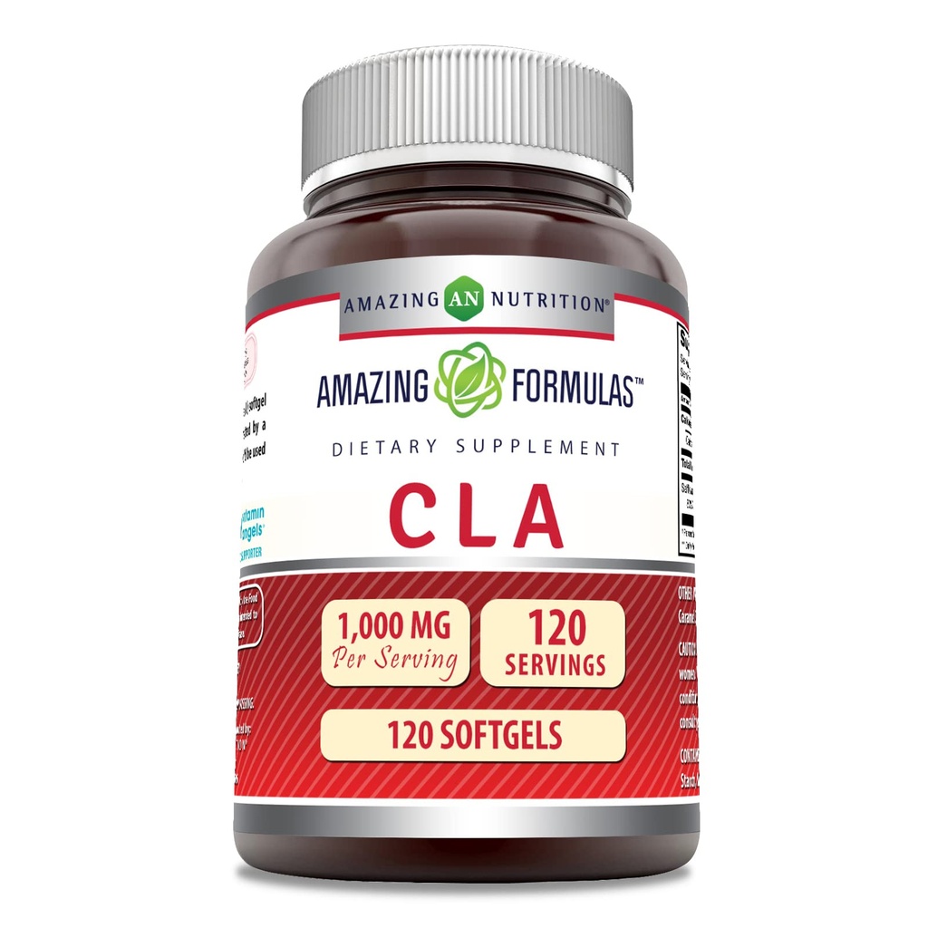 Amazing Formulas CLA Amino Acid Supplement- 124; 1000 Mg per Serving - 124; Softgels - 124; Non- GMO - 124; Gluten- Free - 124; Fremstillet i USA (1 pakke, 240 Tæl)