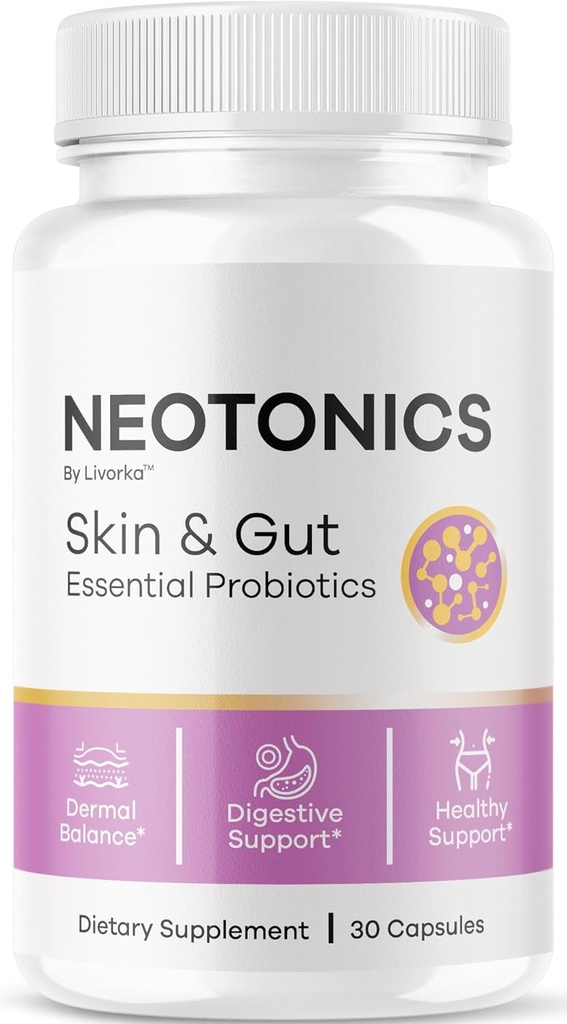 Neotonics Capsules - Official Neotonics Skin & Gut Essential Probiotika, Advanced Formel Neotonics Skin og Gut Organic, Alle naturlige supplement Neotonics anmeldelse, 30 Kapsler til 1 måned