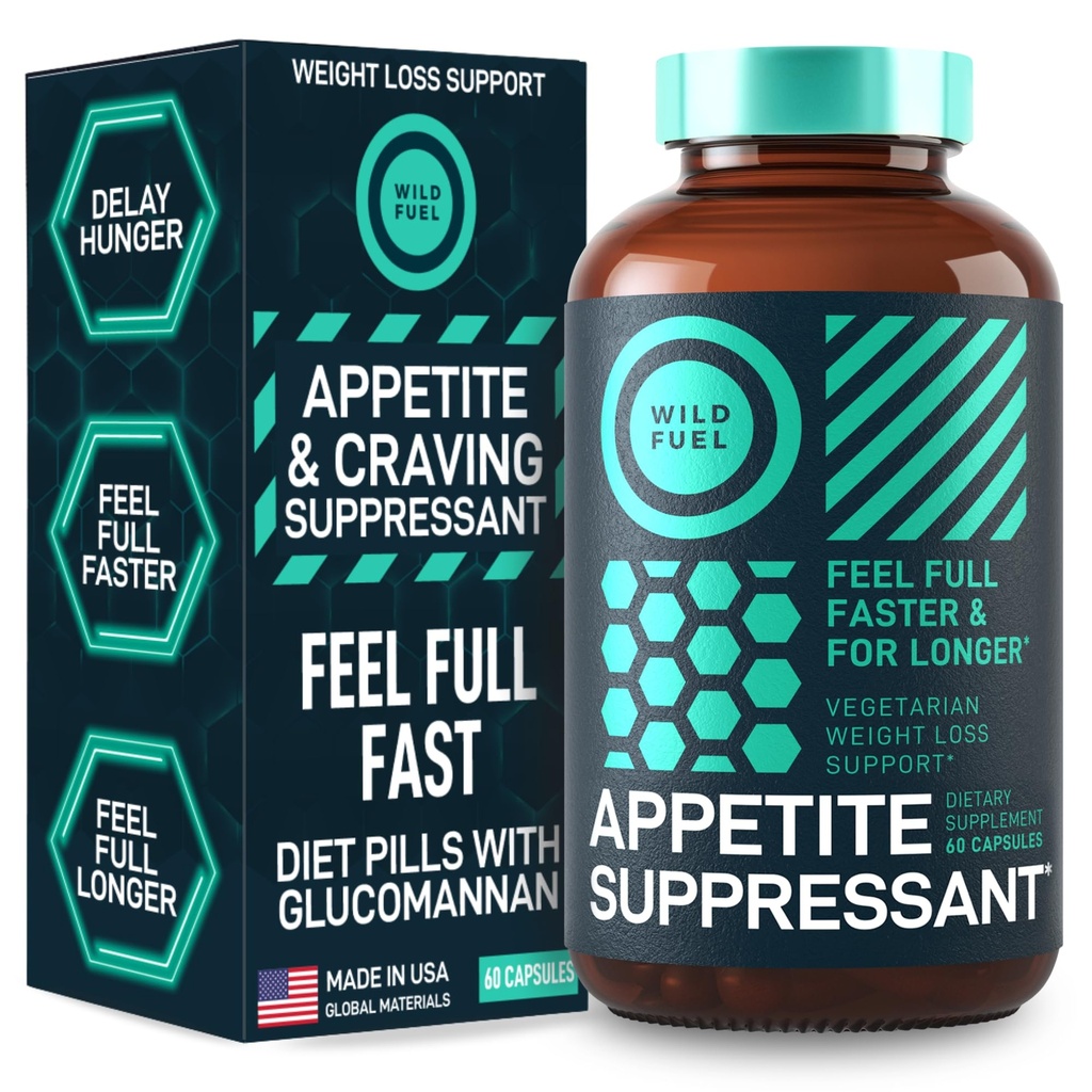 Appetite suppressant for vægttab, Hunger suppressant - Diet piller, der arbejder hurtigt for kvinder og mænd - Garcinia Cambogia, Glucomannan, White Nyre Bean Carb Blocker og Fat Burner - 60 Veggie Caps