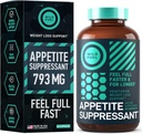 Appetite suppressant for vægttab, Hunger suppressant - Diet piller, der arbejder hurtigt for kvinder og mænd - Garcinia Cambogia, Glucomannan, White Nyre Bean Carb Blocker og Fat Burner - 60 Veggie Caps