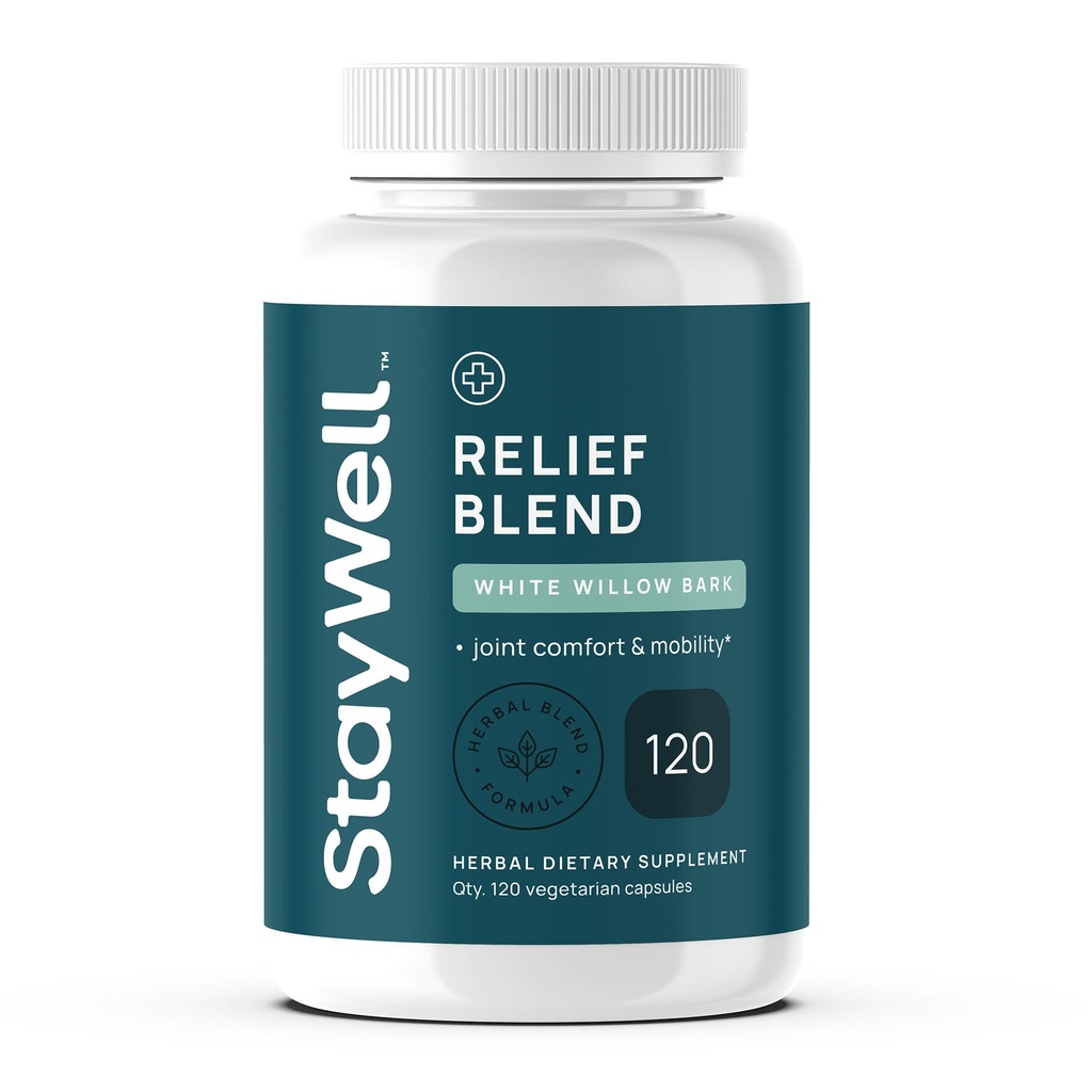 Smerte Relief- White Willow Bark Extract, Devil 's Claw, Gurkemeje, Boswellia, Bromelain og Ginger Premium Extract Blend - 120ct