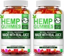 (2 Pack) Hamp Gummies - 90PCS Stress Relief Fruity Gummy Bjørn med Hamp Olie