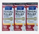 Familiepleje Nasal Relief Pump Mist Spray .5OZ [Pack of 3]