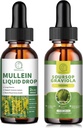 Mullein Drops til Lungs, Mullein Leaf Extract 1000MG for Lung Cleanse & Soursop Graviola Liquid Drops 1800mg, Soursop Leaves Extract til Cell Regeneration