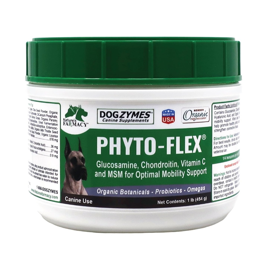 Dogzymes Phyto Flex - Glucosamin, Chondroitin, MSM og Hyaluronsyre... (1 Pound)