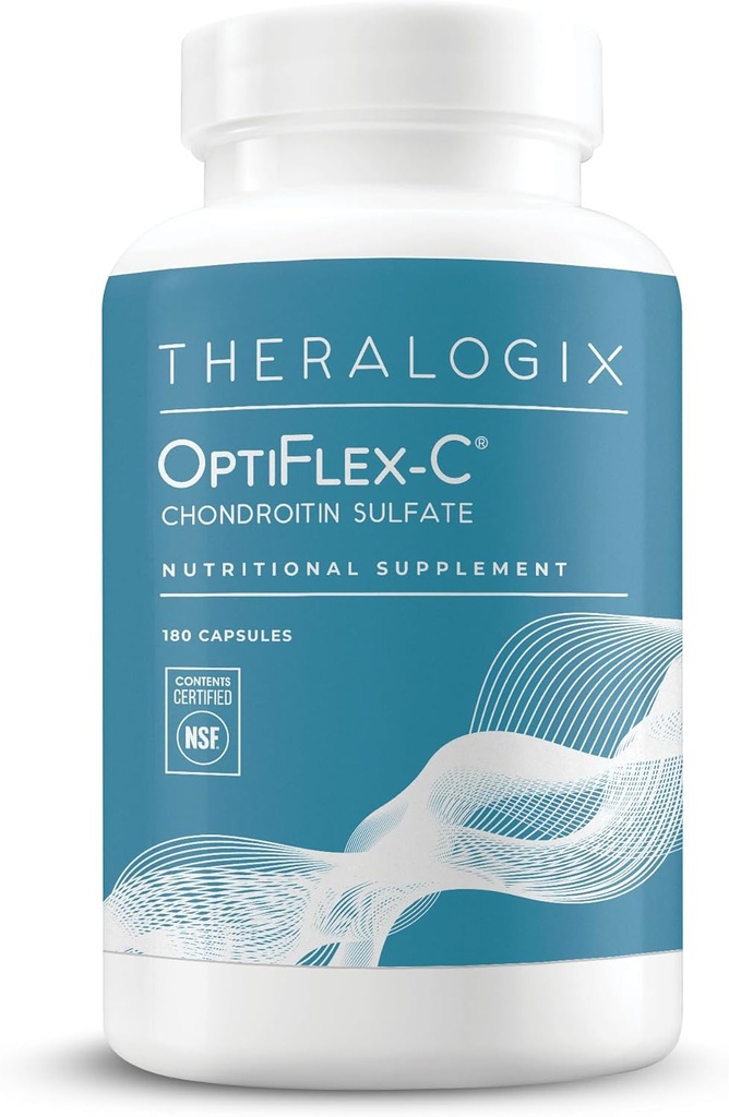 Theralogix OptiFlex- C Chondroitin Sulfate - 90- Day Supply - Chondroitin Kapsler - Støtte sund fælles funktion og mobilitet - Fælles supporttillæg til kvinder & mænd - NSF Certified - 180 Kapsler