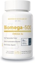 Bioetik Forskning Biomega 500 Omega 3 Fish Oil Supplement, stærkt koncentreret fiskeolie med EPA / DHA, Omega 3 Fedtsyrer, understøtter immunforsvar og cardiovaskulære 90 Softgel kapsler