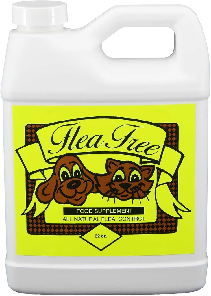 Flea- Free Pure Organic Food Supplement og naturlige kæledyr produkter, 32 Ounce