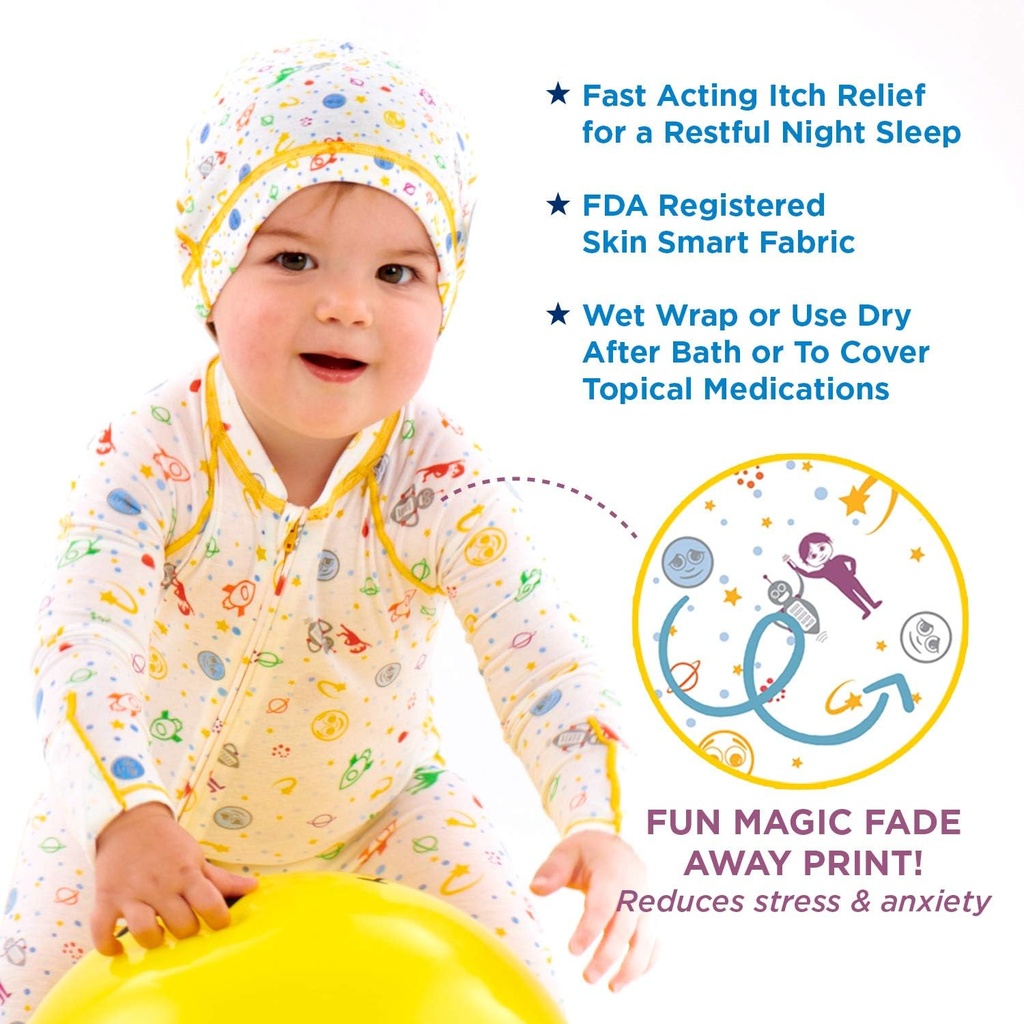 Eksem Cradle Cap Udslæt + Itch Relief for moderat til svær skala Eksem & Seborrheic Dermatitis Sleep Treatment - Baby & Toddler