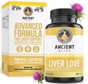Ancient Bliss Leverkærlighed - Natural Milk Thistle Lever Detox og lever sundhed rense supplement - støtte sund lever hos mænd og kvinder - 60 kapsler - med Burdock, Mælkebøtte, Cloves, og mere