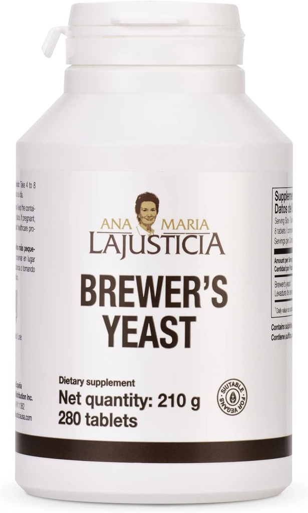 Ana Maria Lajuccia - BREWER 'S Gær - Kilde til vitaminer, hjerte sundhed og sund fordøjelse - 70 dages behandling pack. Sugar Free & Vegan Friendly.