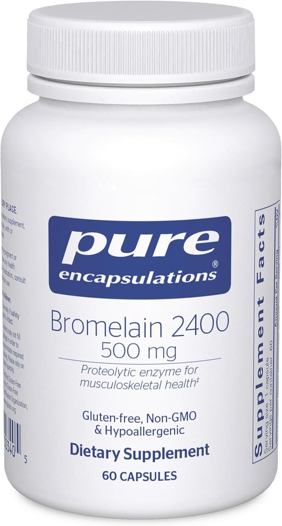 Pure Encapsulations Bromelain 2400 500 mg - for Digestive Support & Musculoskeletal Health - Supports Joints & Muscle Recovery* - Proteolytic Enzymes - Vegan - 60 Capsules