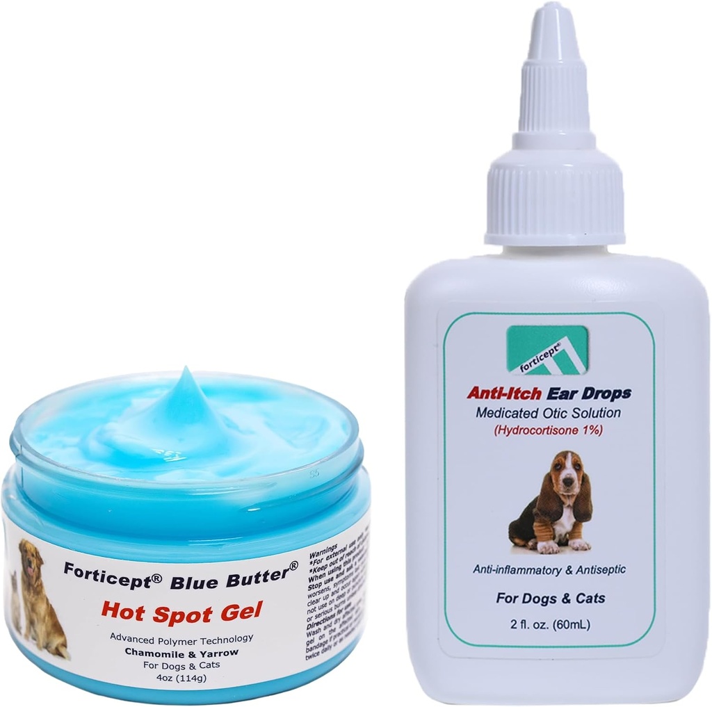 Blue Butter Hot Spot Trteatment Cream 4oz til hunde og øre infektion Behandling Drops 2oz til hunde