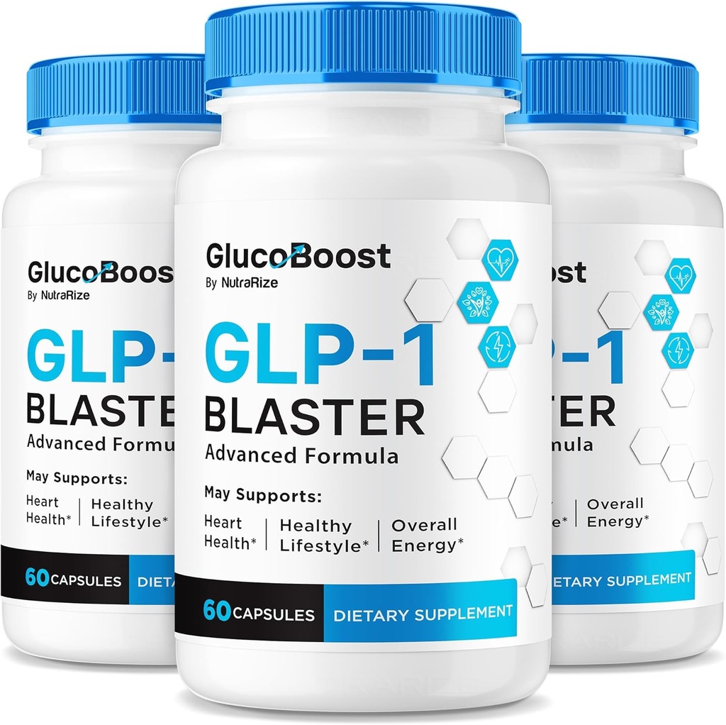 (3 Pack) GlucoBoost kapsler, Officiel GlucoBoost GLP-1 Booster, Alle naturlige formel til at opretholde stabile sunde niveauer, Premium blodtilskud Vitaminer, GlucoBoost anmeldelse (180 kapsler)