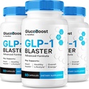 (3 Pack) GlucoBoost kapsler, Officiel GlucoBoost GLP-1 Booster, Alle naturlige formel til at opretholde stabile sunde niveauer, Premium blodtilskud Vitaminer, GlucoBoost anmeldelse (180 kapsler)