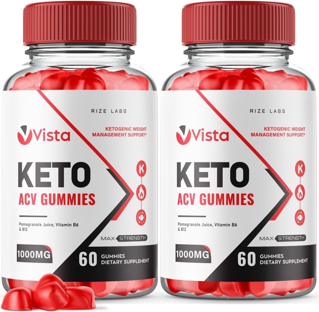 rize laboratorier (Pack of 2 Vista Keto ACV Gummies for Advanced Weight Loss, VistaKeto Supplement, Maksimal styrke Gomitas, Advanced Formel Anmeldelser (120 Gummies)