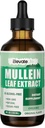 Mullein Drops til Lungs - Lung Cleanse & Detox - Vegan Mullein Leaf Extract flydende tinktur, Support for Respiratory, immun, fordøjelsessystem, Natural Herbal Supplement, Non- GMO, 4 FL OZ