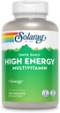 SOLARAY High Energy Multivitamin Mezzogiorno 124; Når dagligt, Tids- Release Formel 124; Hele fødevarer & Herb Base Mezzogiorno 124; Non- GMO