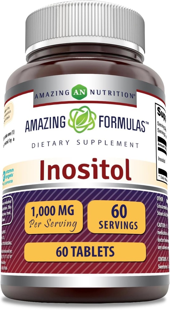 Amazing Formulas Inositol 1000mg Supplement Note 124; Tablets Note 124; Non- GMO Note 124; Gluten- Free