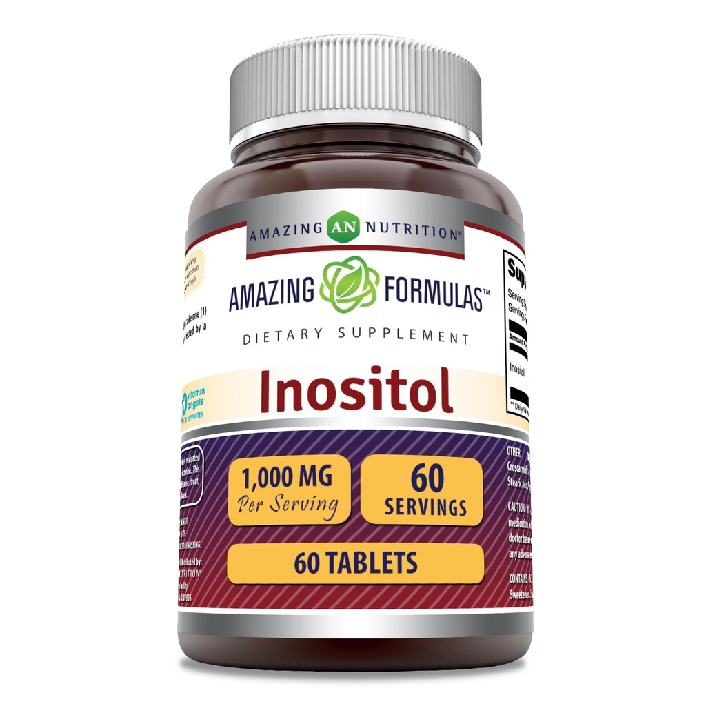 Amazing Formulas Inositol 1000mg Supplement Note 124; Tablets Note 124; Non- GMO Note 124; Gluten- Free