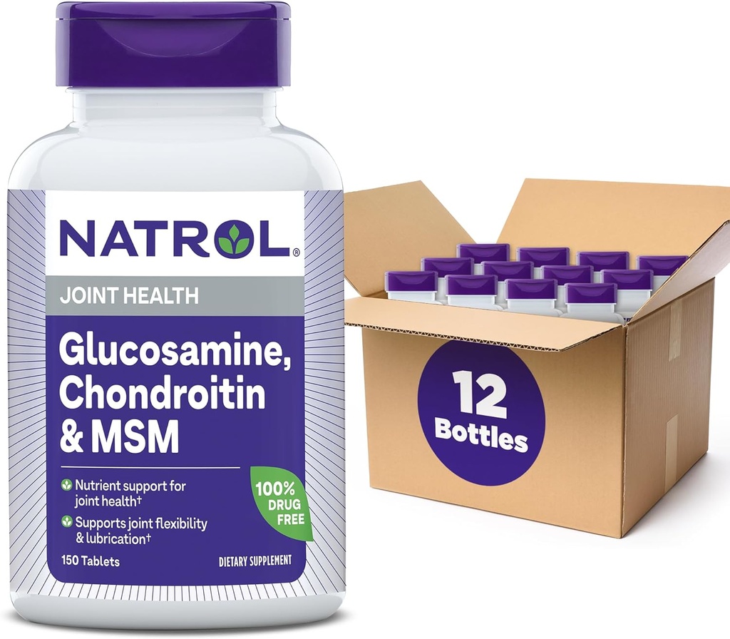 Natrol Glucosamin Chondroitin og MSM tabletter, 150- greve (pakning med 12 stk.