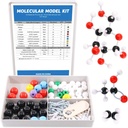 Swpeet 125 Pcs Molecular Model Kit til Uorganisk & Økologisk Molecular Model Lærer og 16 År og Over Student Kit - 54 Atoms & 70 Links & 1 Short Link Remover Tool - Science Legetøj