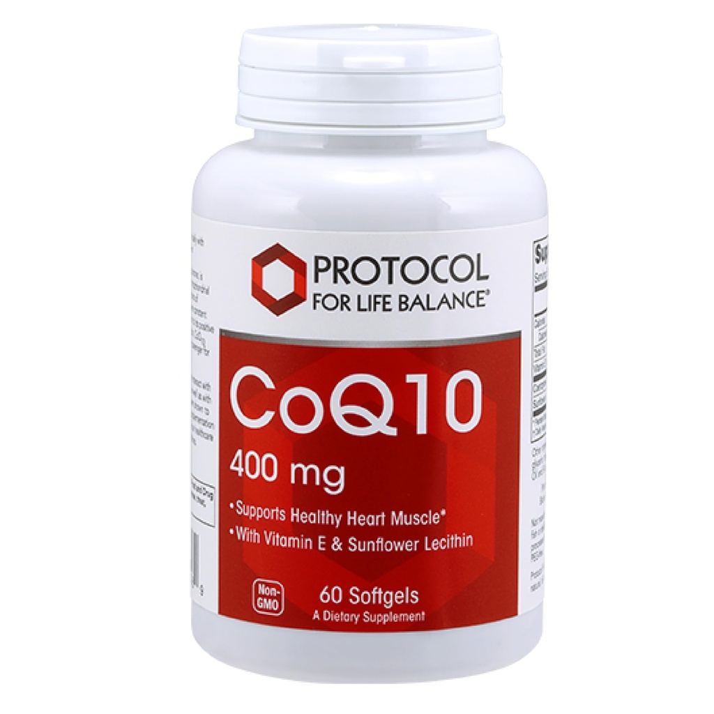 PROTOKOL FOR LIV BALANCE COQ10 400mg - med vitamin E & Soy Lecithin - CoQ10 Supplement - Halal & Egg Free - 60 Softgels