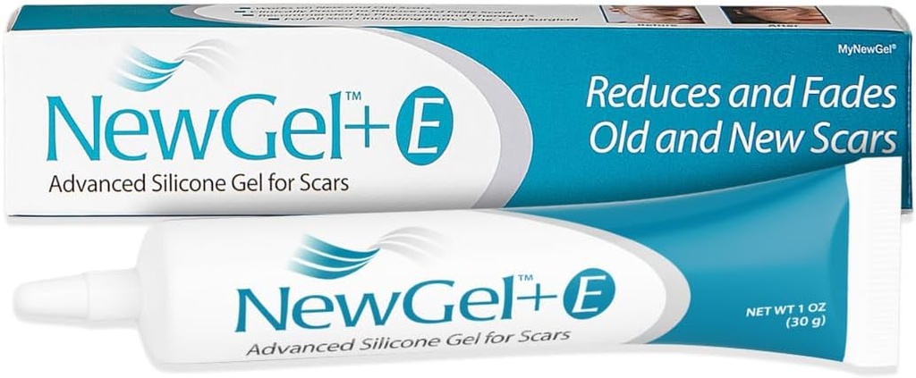 NewGel Plus Scar Gel af MyNewGel Advanced Professional Silicone Treatment for Gammel og New Scars w Vitamin E, High- potens for Kirurgi, Keleloids, Burns, og Facial Blemish Scars (30 Bedste) - 1 oz