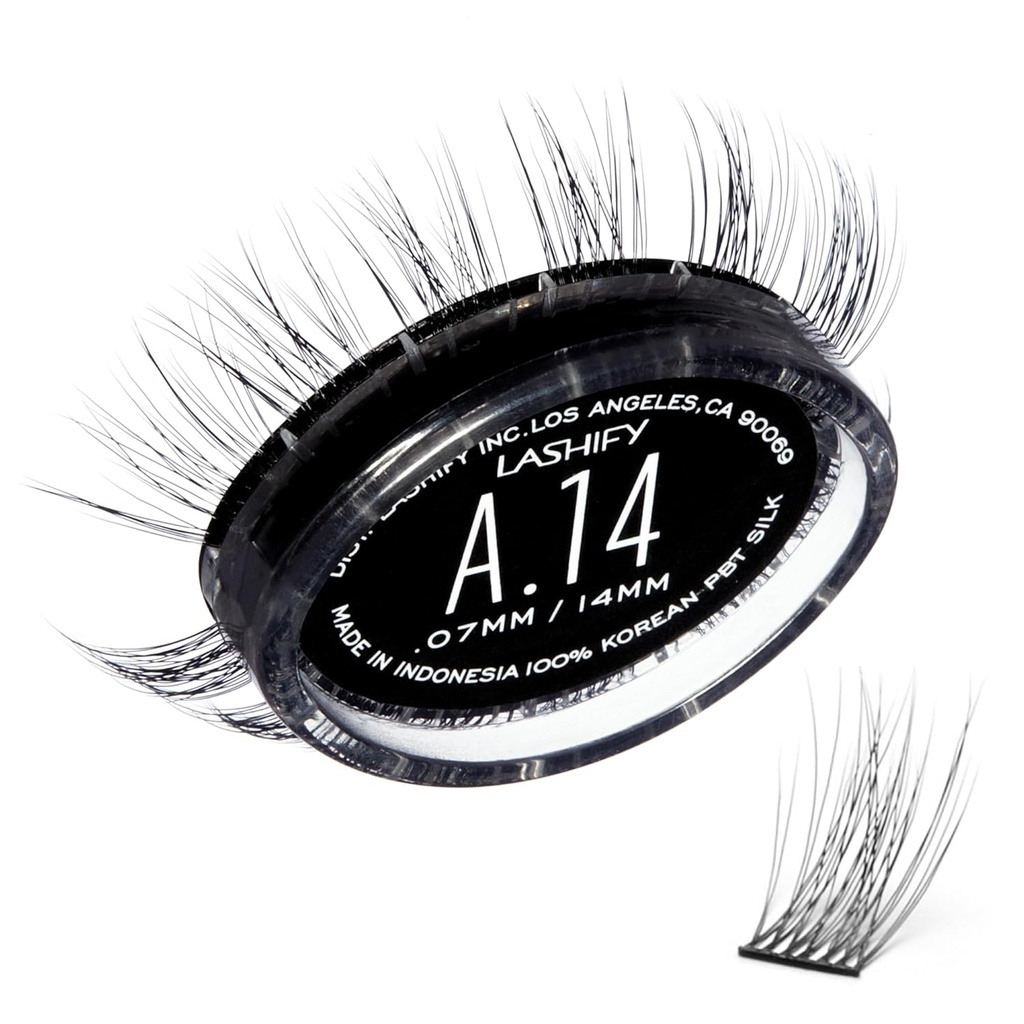 Lashify Amplify 14mm Gossamer gør det selv Eyelash Extensions Refill, Black, Easy False Eyelases for en naturlig look