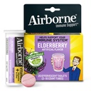 Airborne Elderberry Extract + vitamin C 1000mg (per servering) - Effervescent tabletter (20 Tæl i en kasse), Gluten- Free immunsupport supplement, med Vitaminer A C E, Zink, Selen, Sukker Free