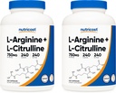 Nutricost L- Arginin L- Citrullin Complex 750mg, 240 kapsler (2 flasker) - Non- GMO