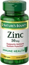 Nature 's Bounty Zink 50 mg kapsler, uden smag, 100 greve, pakke med 2