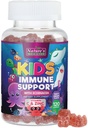 Kids Immunity Support Gummies - Daglige Childrens Vitamin C, Zink & Echinacea - Gummy for Kids Immunity Support, Age 4 og Up, Natural Berry Flavor, Non- GMO, Gluten- Free & Vegan - 120 Gummies
