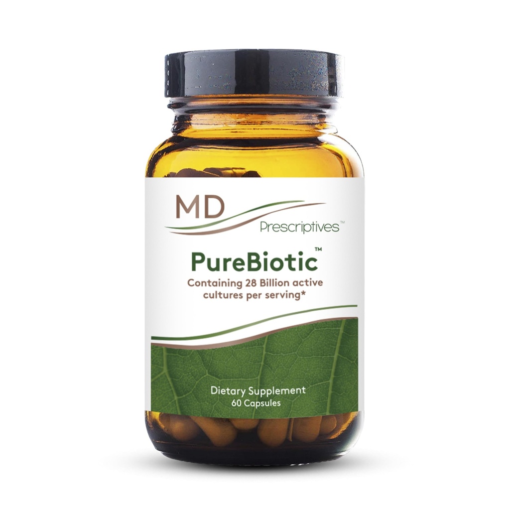 MD Præskriptiver - PureBiotic - Probiotisk Kosttilskud til fordøjelse & Gut Sundhed - 60 kapsler