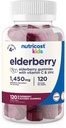 Nutricost Kids Elderberry Gummies (50mg) med zink & vitamin C 120 Gummies - Gluten Free, No Corn Syrup